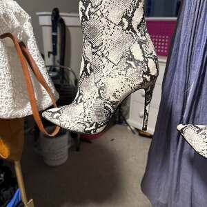 Steve Madden Dominique Natural Snake Embossed Over-The-Knee Boots